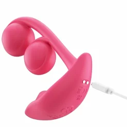 HoneyPlayBox - Melody-Capteur de Pression Contrôlé par App Vibrateur à Boules Doubles Clitoris et Point G Magenta