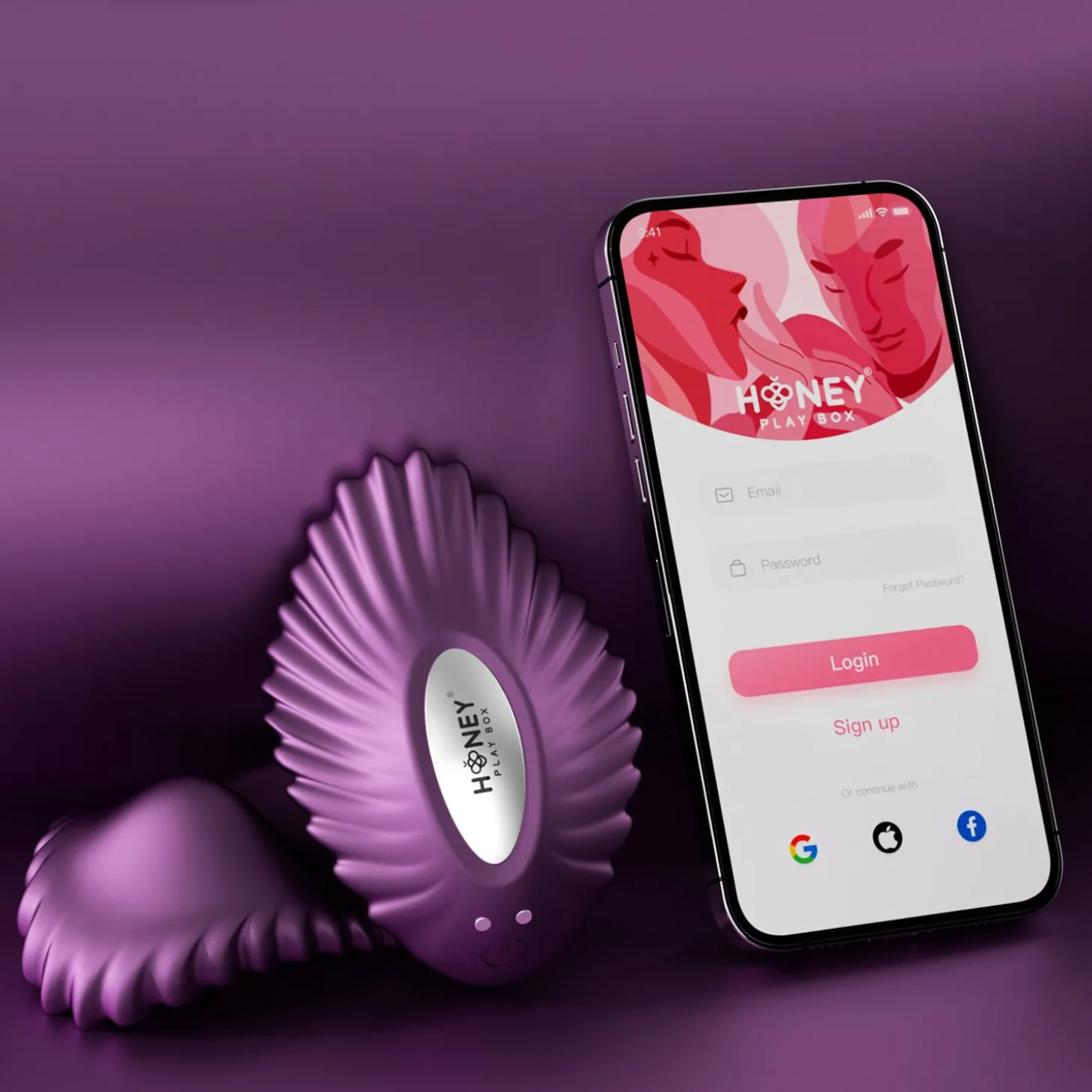 HoneyPlayBox - PEARL App-Controlled Magnetic Panty Vibrator Purple