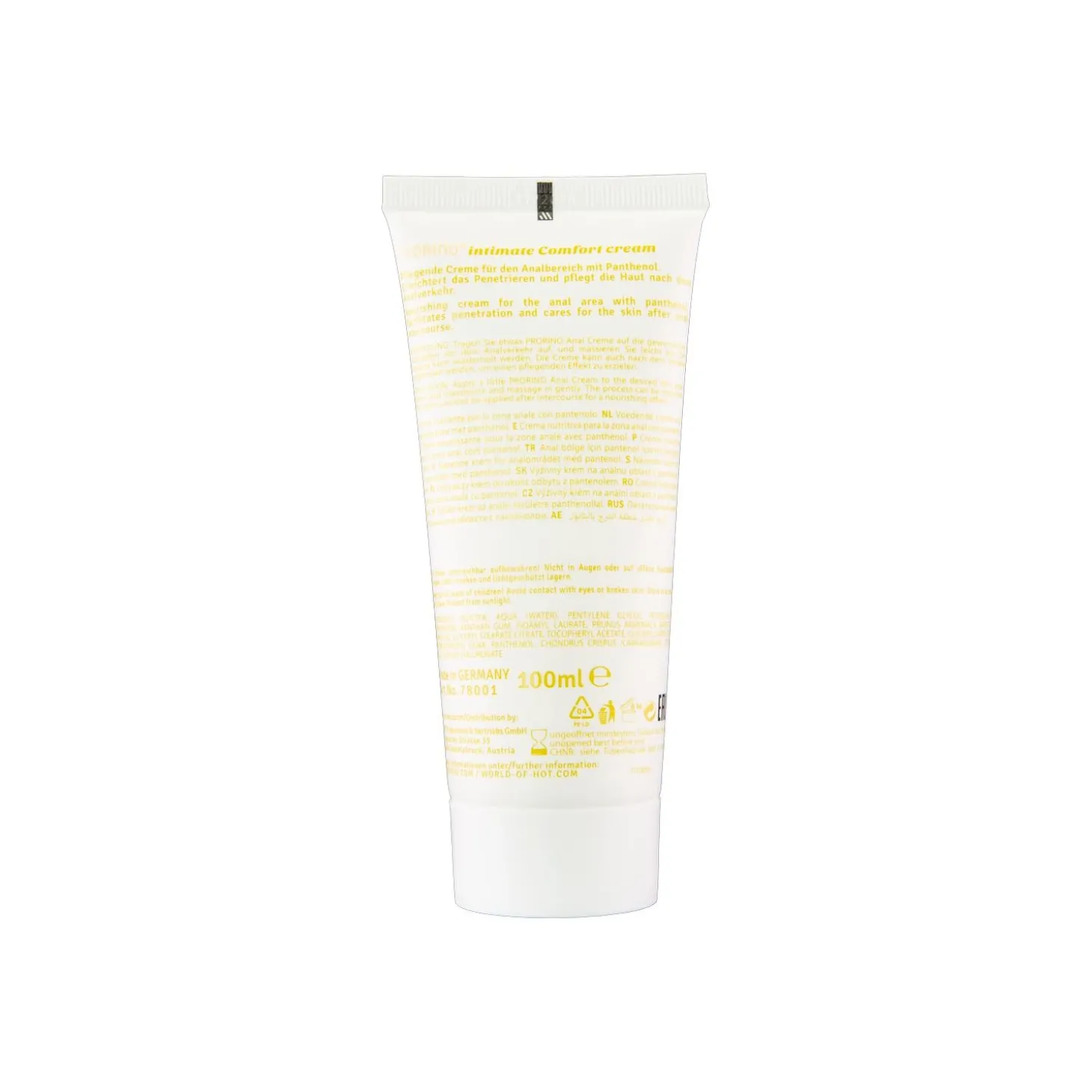 HOT - Crème de confort anal sensible PRORINO - 100 ml