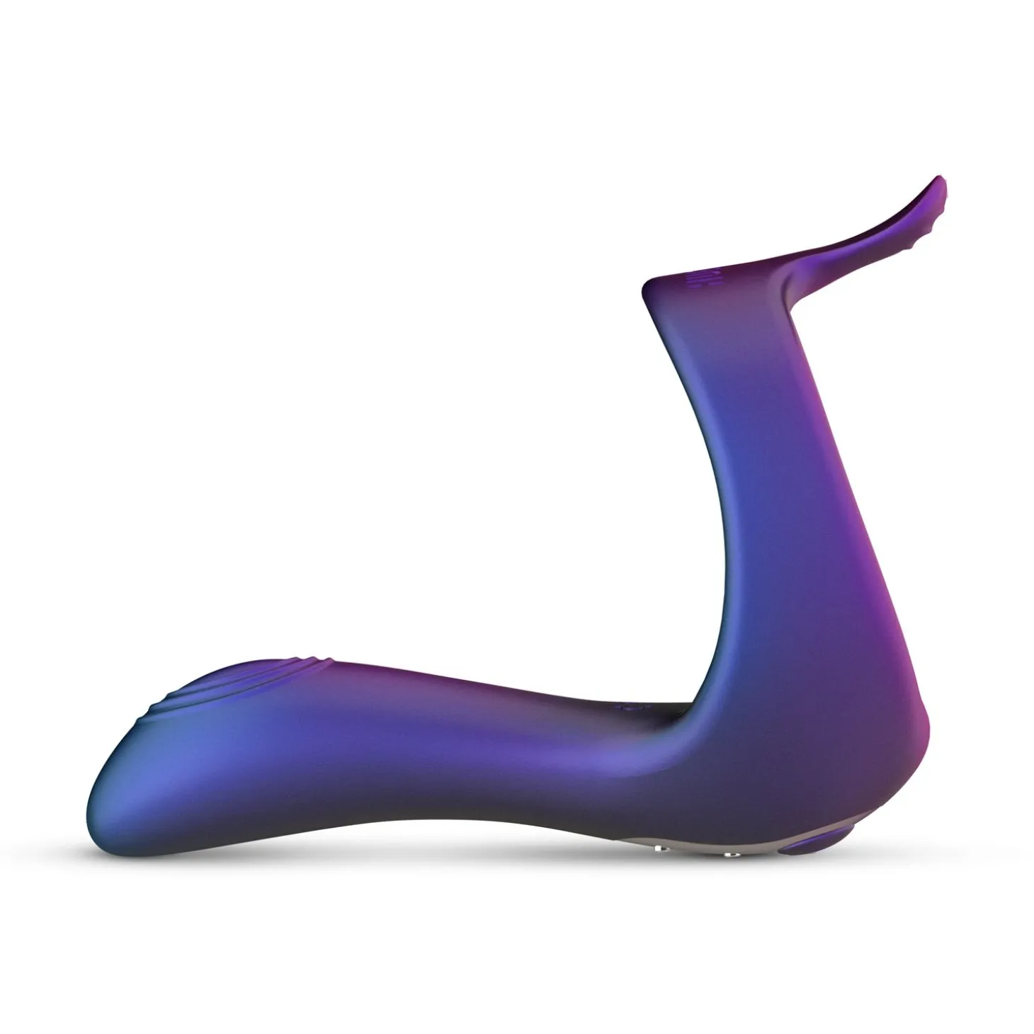 Hueman - Cockring vibrant avec bras de stimulation "Solar "- Bleu