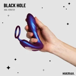 Hueman - Plug anal vibrant avec cockring et télécommande - Violet