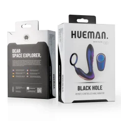 Hueman - Plug anal vibrant avec cockring et télécommande - Violet
