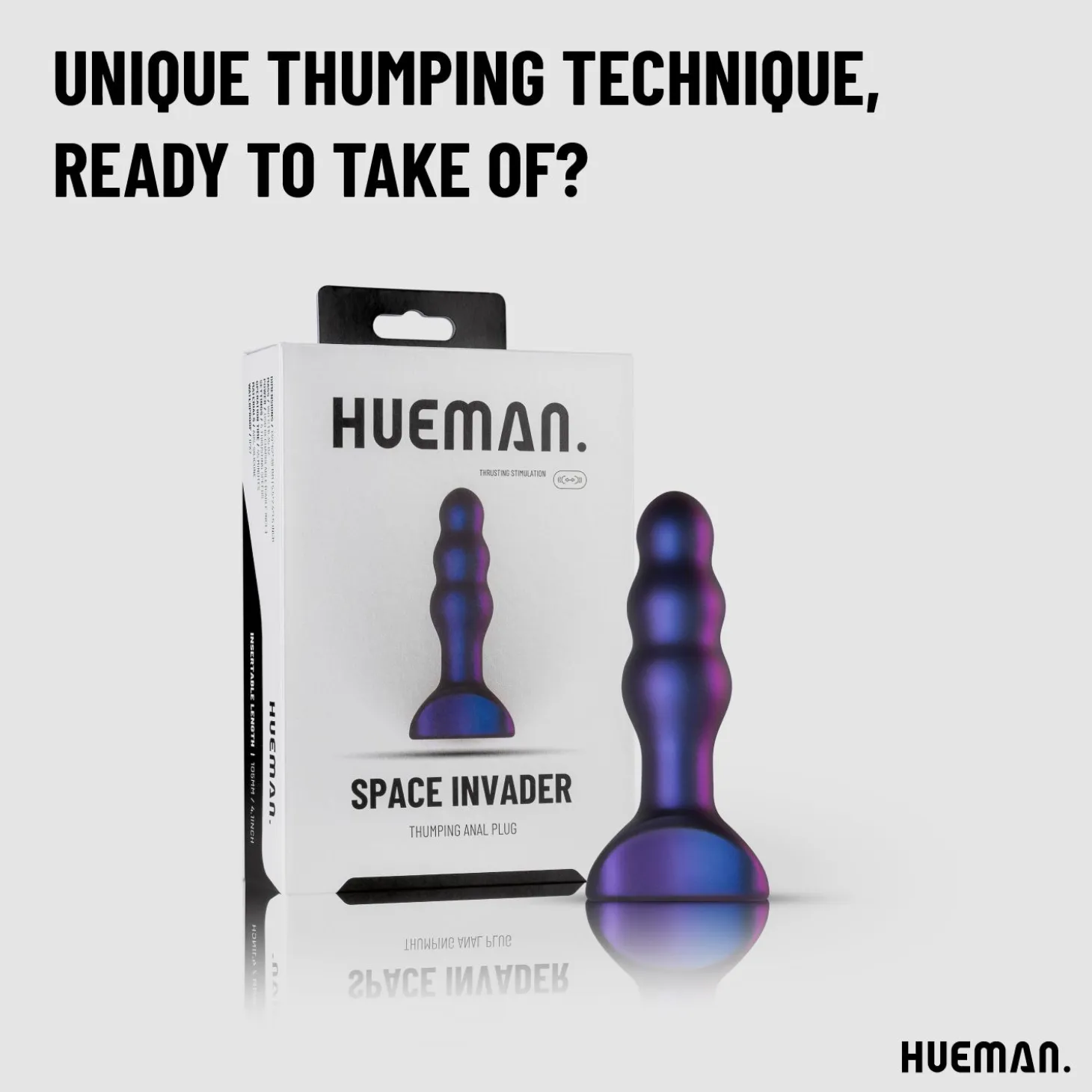 Hueman - Space Invader Plug Anal Vibrant et à Poussée