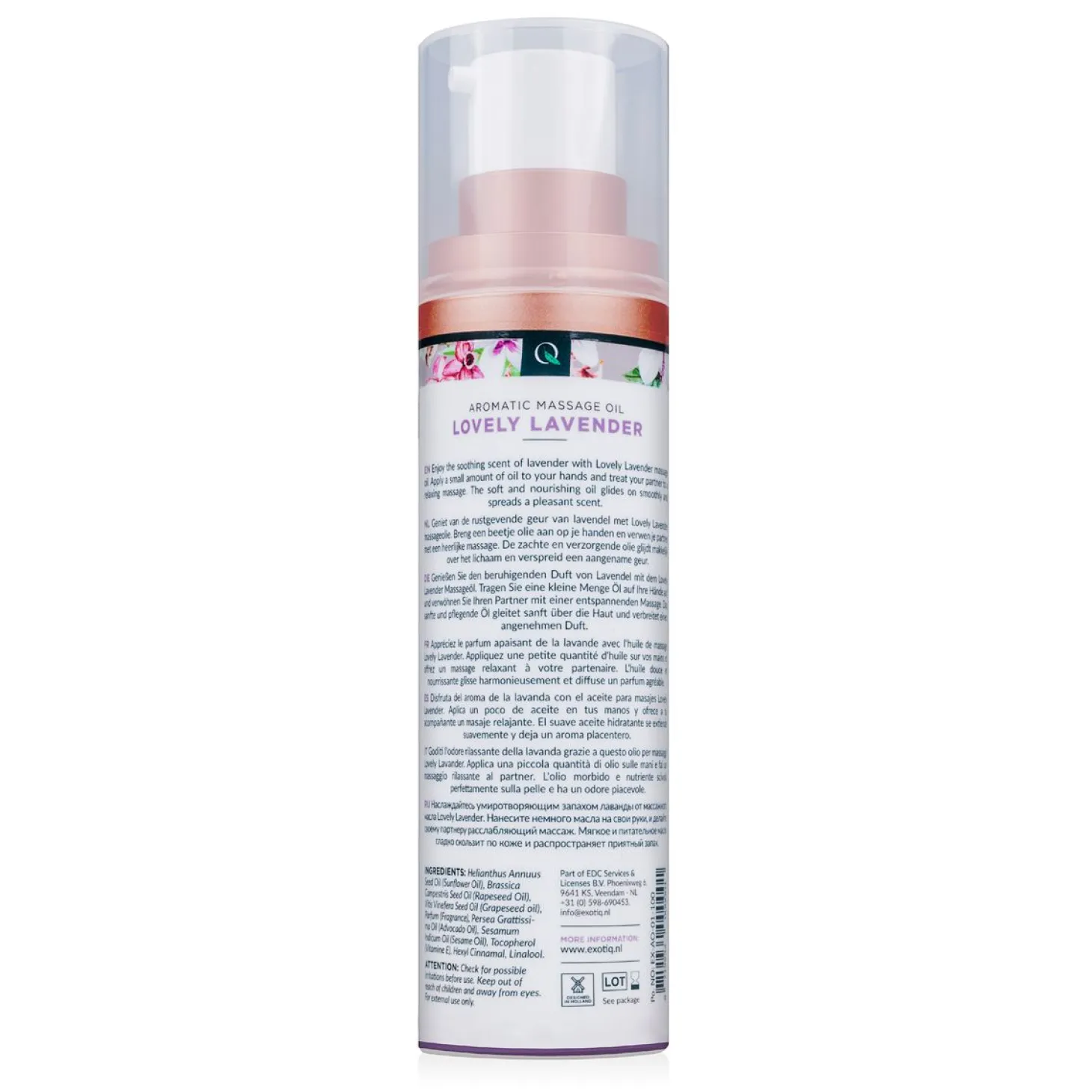 Huile de massage parfum agréable de lavande Exotiq - 100 ml