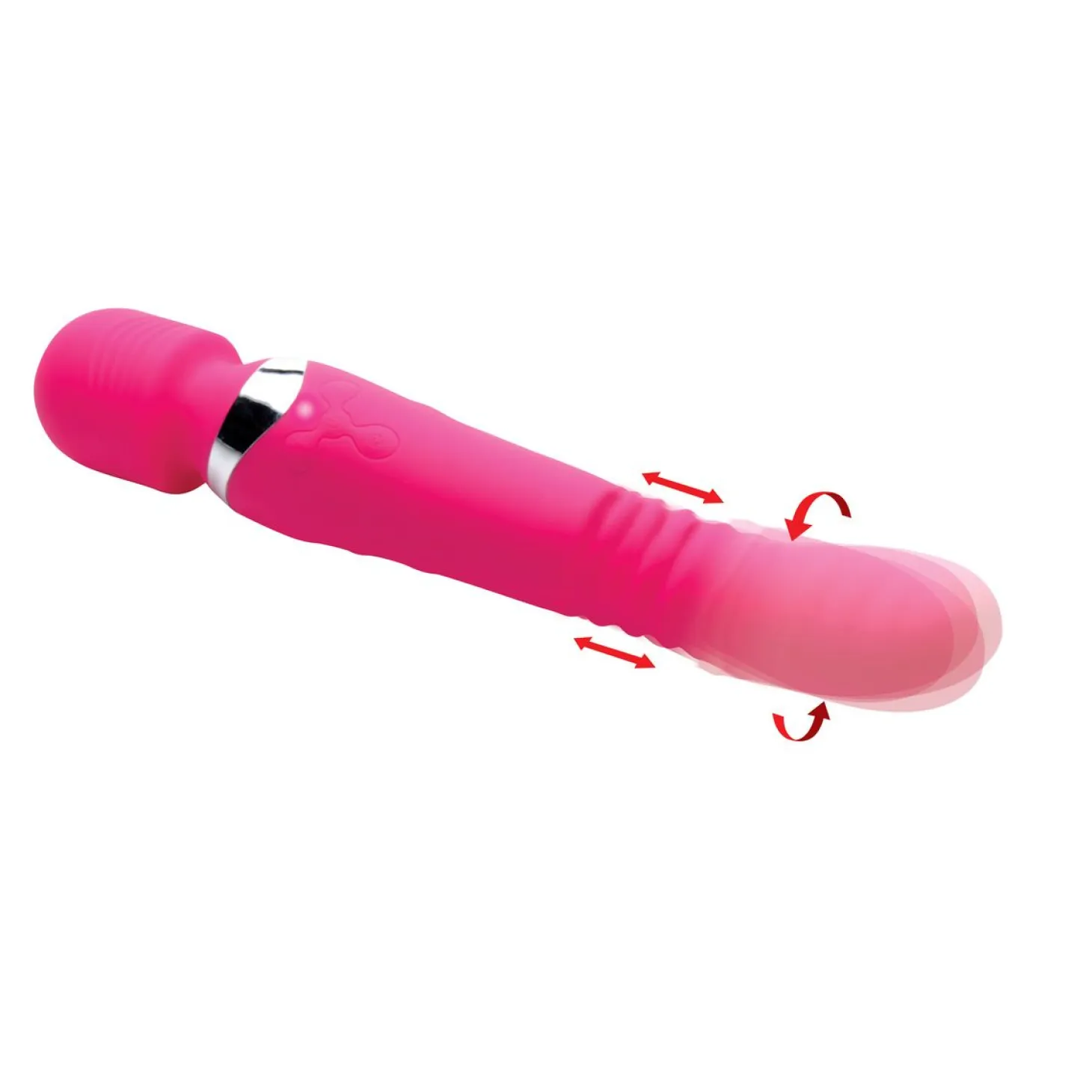 INMI - Ultra Thrust-Her Baguette Vibrante en Silicone - Rose