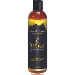 Intimate Earth - Relax Huile de massage à la citronnelle et à la noix de coco - 120 ml
