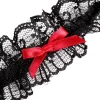 Jarretière en dentelle - noir