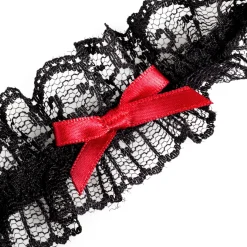 Jarretière en dentelle - noir