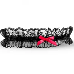 Jarretière en dentelle - noir