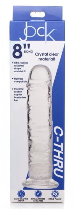 Jock C-Thru Godemichet Transparent - 21 cm