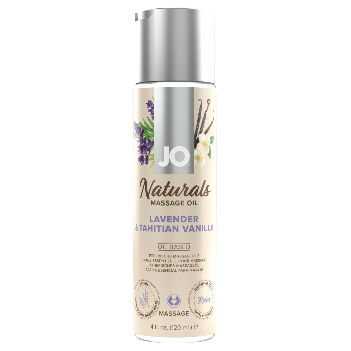 JO - Naturals Huile de massage à la lavande et à la vanille de Tahit
