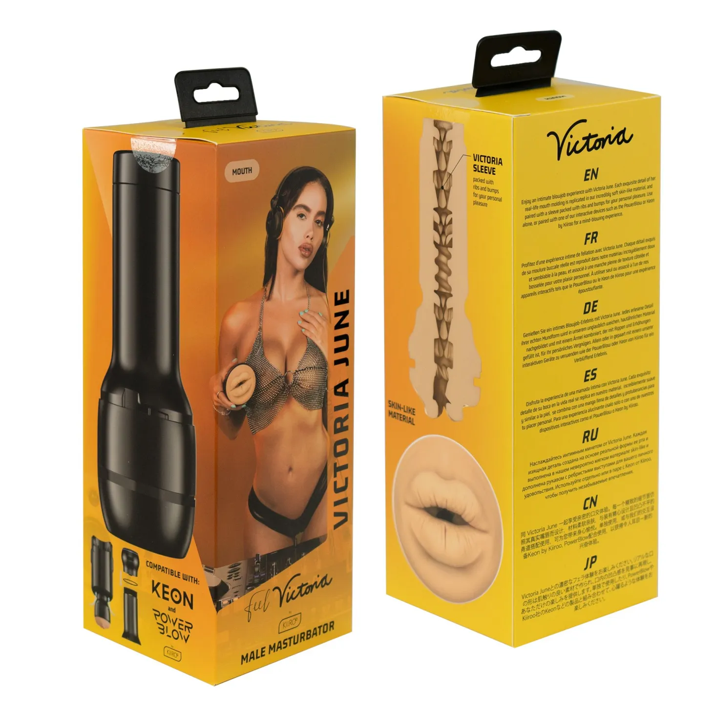 Kiiroo - Masturbateur Bouche Feel Victoria June - Noir