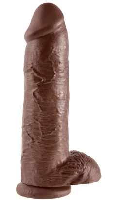 King Cock Gode à ventouse Cock with Balls 12'' Marron