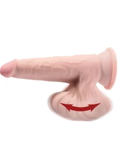 King Cock Plus Godemiché réaliste avec scrotum mobile - 24 cm