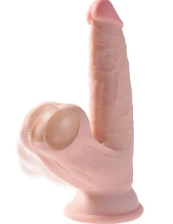 King Cock Plus Godemiché réaliste avec scrotum mobile - 24 cm