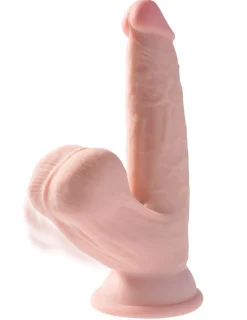 King Cock Plus Godemiché réaliste avec scrotum mobile - 24 cm