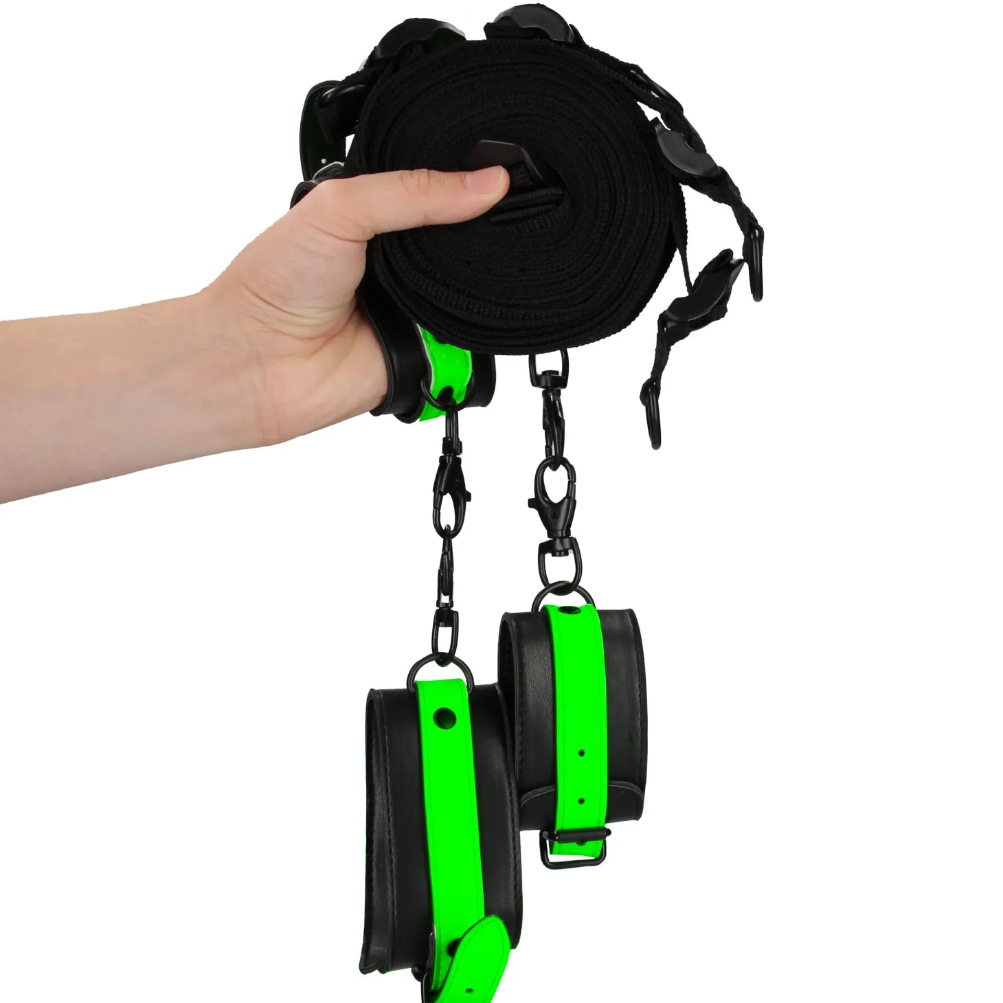 Kit de Fixation de Lit Glow in the Dark - Vert fluo/Noir