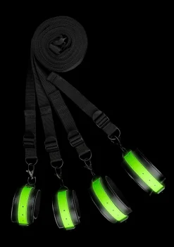 Kit de Fixation de Lit Glow in the Dark - Vert fluo/Noir