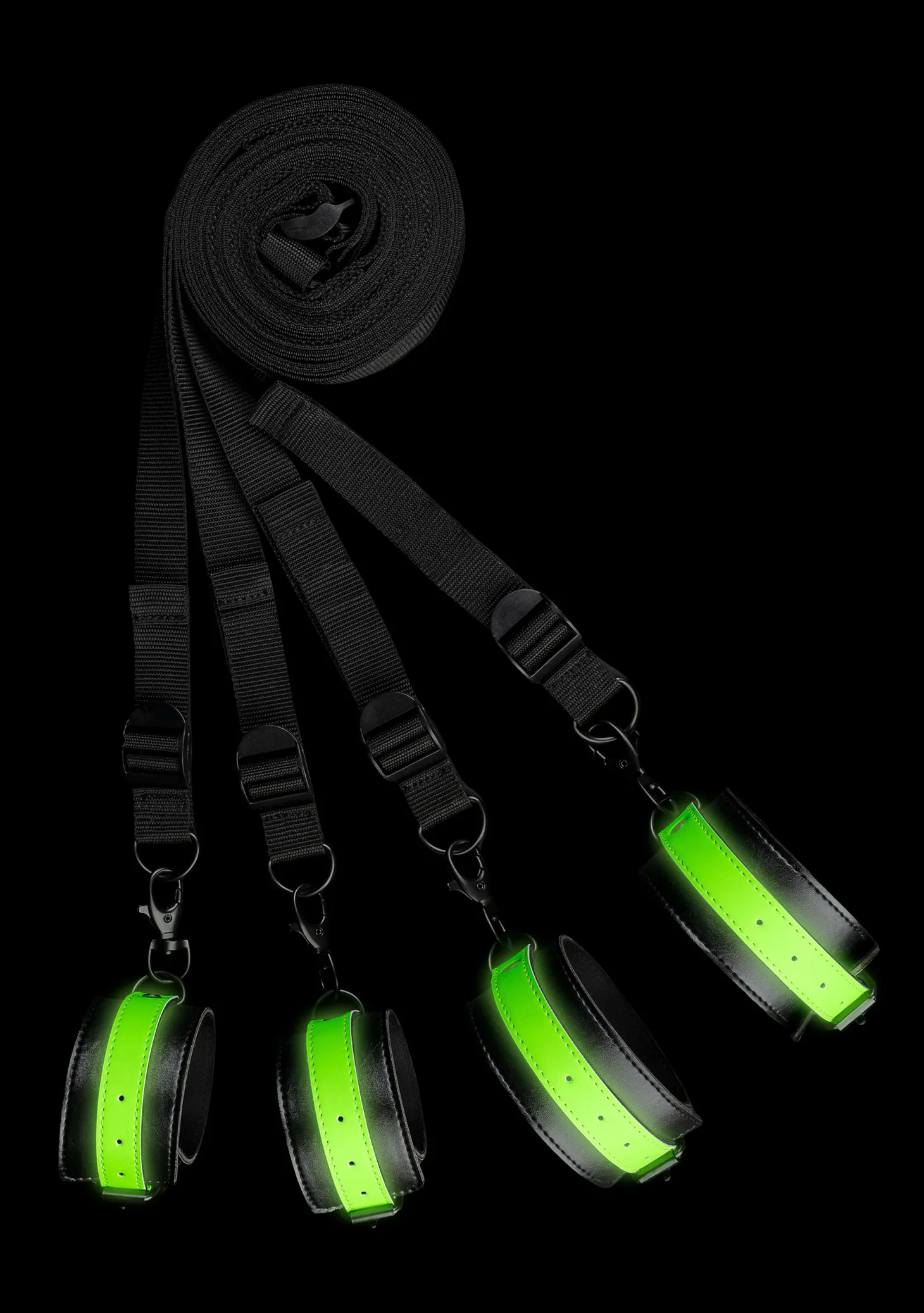 Kit de Fixation de Lit Glow in the Dark - Vert fluo/Noir