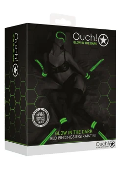 Kit de Fixation de Lit Glow in the Dark - Vert fluo/Noir
