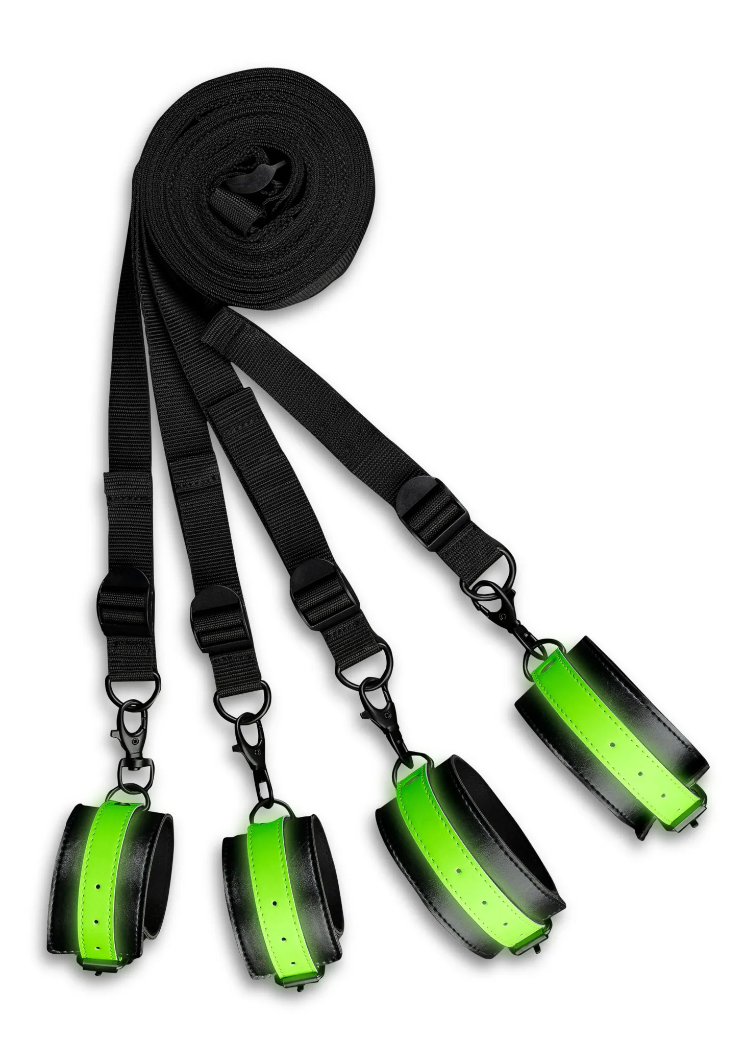 Kit de Fixation de Lit Glow in the Dark - Vert fluo/Noir