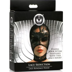 Lace Seduction Masque de bondage - Noir