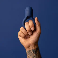 Le Cockring Coquin par Adam & Eve - Anneau pénien vibrant - Bleu