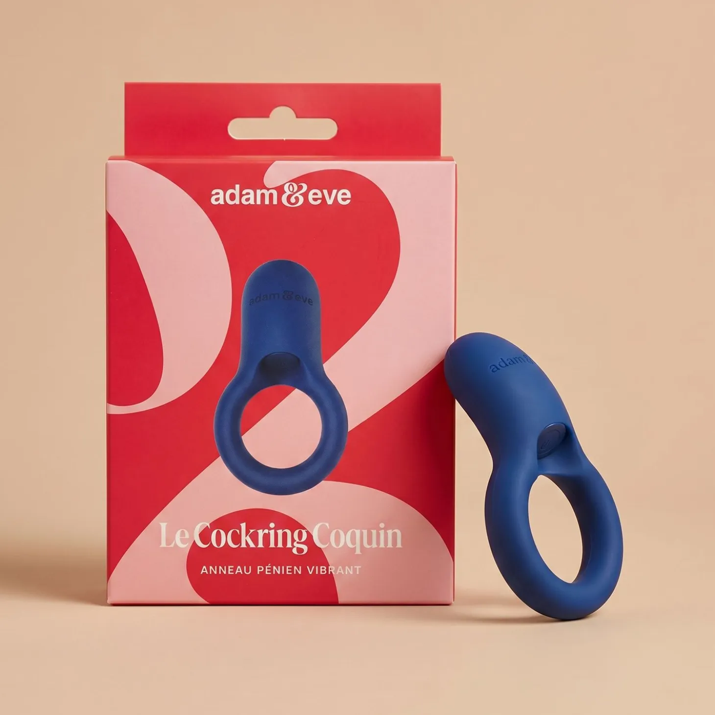 Le Cockring Coquin par Adam & Eve - Anneau pénien vibrant - Bleu
