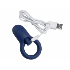 Le Cockring Coquin par Adam & Eve - Anneau pénien vibrant - Bleu