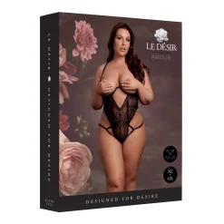 Le Désir – Body en Dentelle à Bonnets Ouverts avec Armatures – Noir
