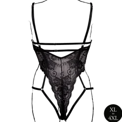 Le Désir – Body en Dentelle à Bonnets Ouverts avec Armatures – Noir