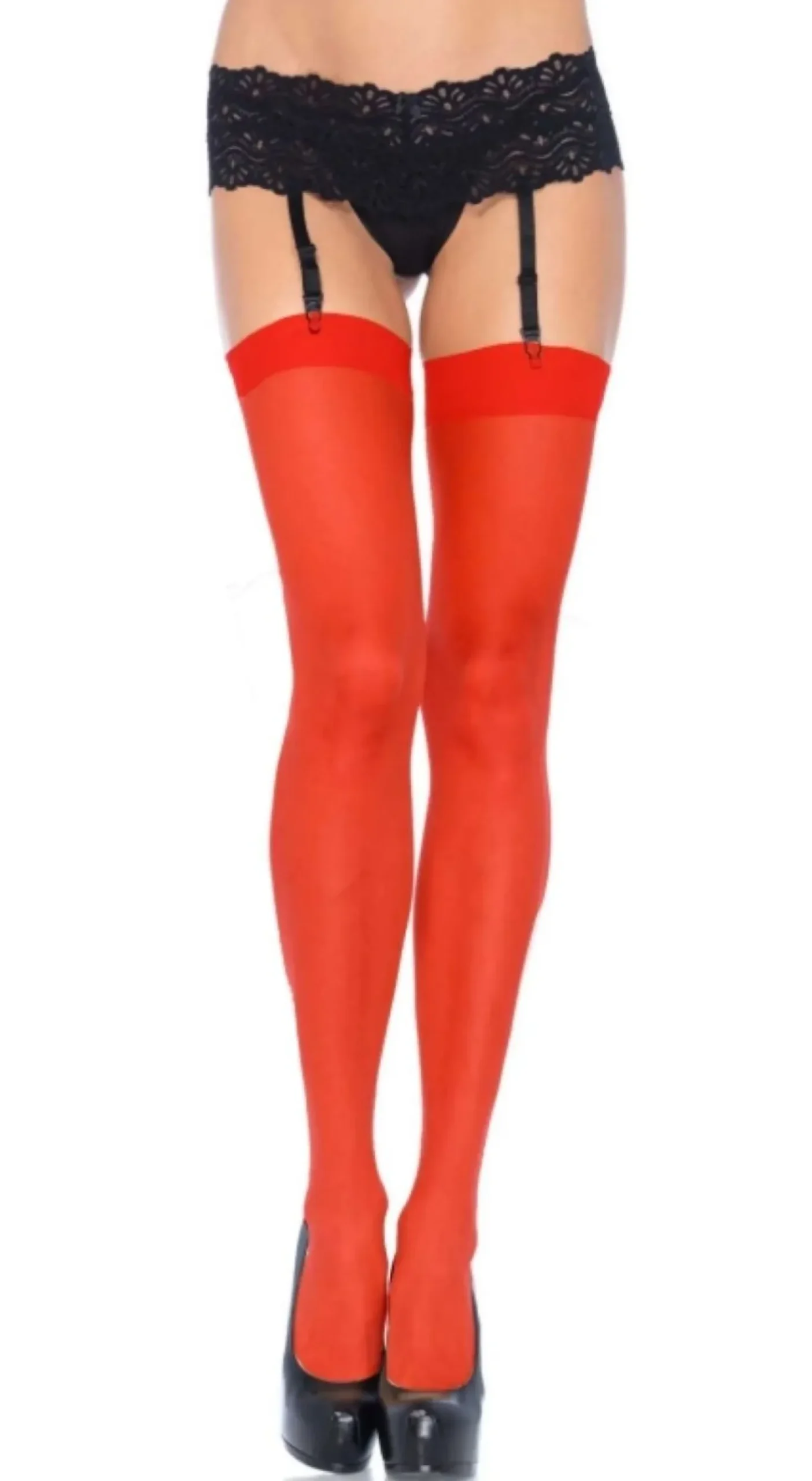 Leg Avenue - Bas Transparents - Rouge