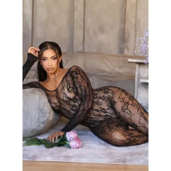 Leg Avenue - Bodystocking Dentelle - Noir