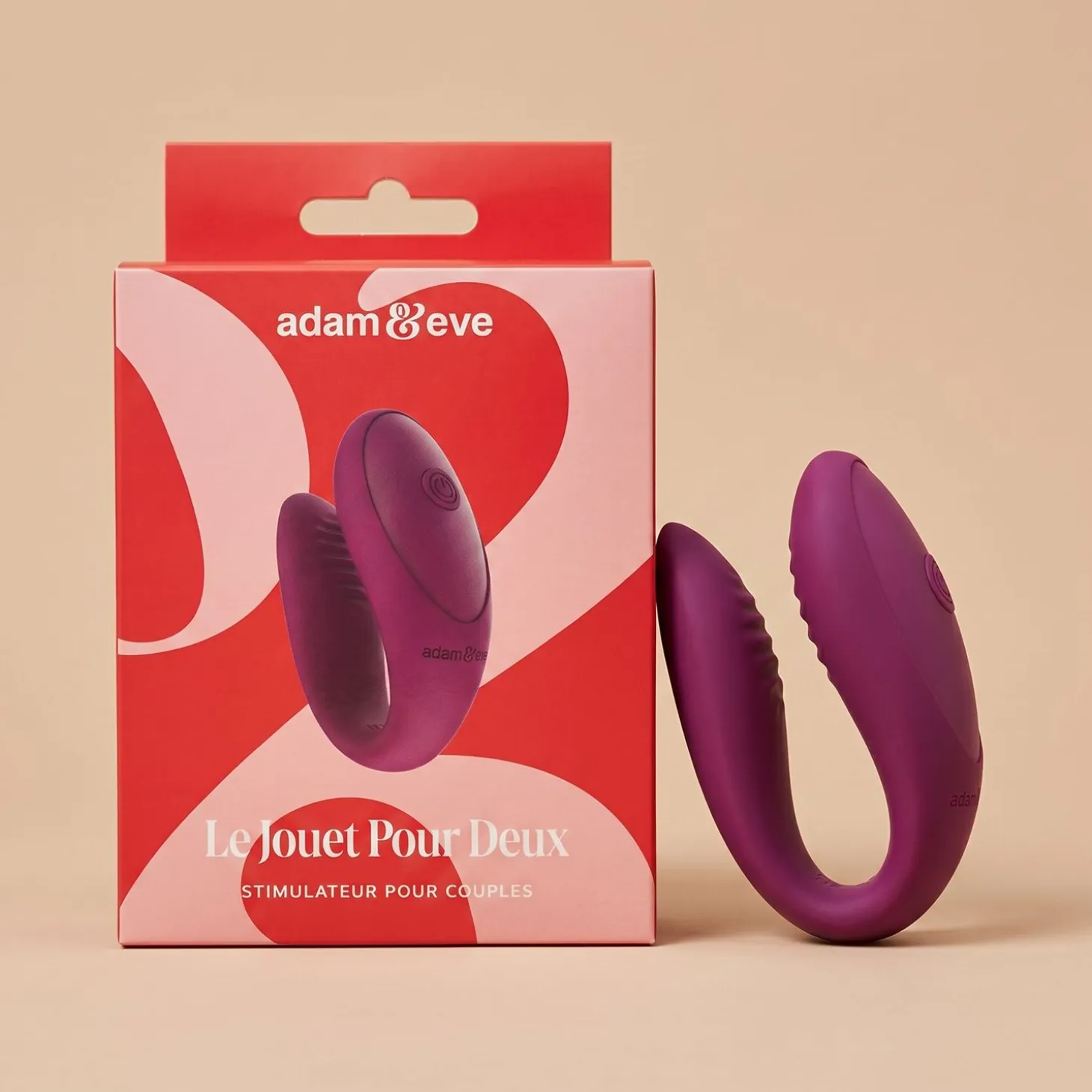 Le Jouet pour Deux par Adam & Eve - Stimulateur pour couple - Violet