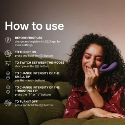 LELO - INA Thrust Masseur Double Action - Purple Twilight