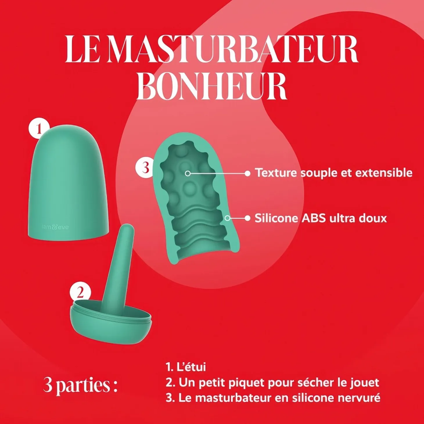 Le Masturbateur Bonheur par Adam & Eve - Masturbateur manuel - Vert