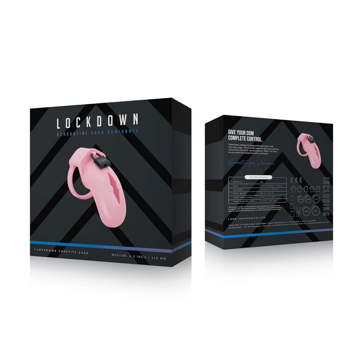 LOCKDOWN - Cage de Chasteté Medium - Rose