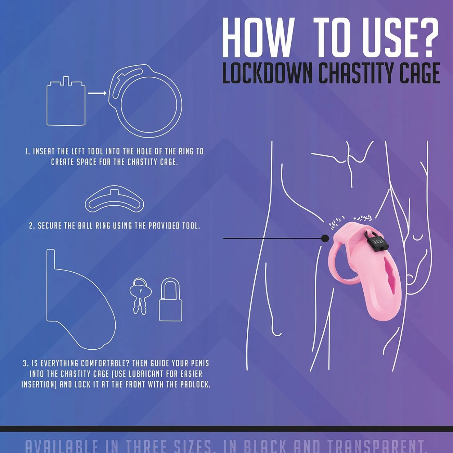 LOCKDOWN - Cage de Chasteté Medium - Rose
