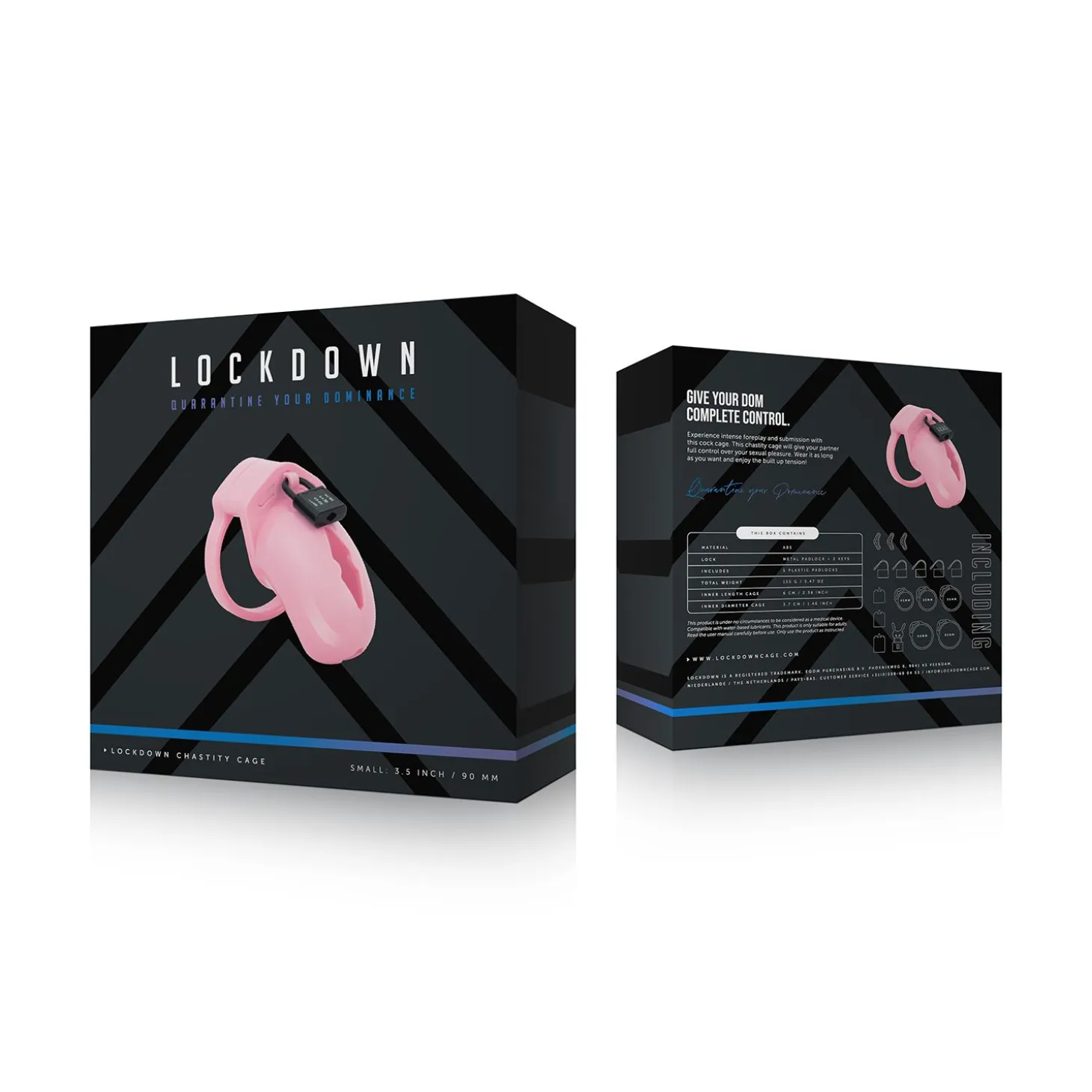 LOCKDOWN - Cage de Chasteté Small - Rose