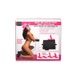LOVE BOTZ - 50X Saddle Pro Machine Sexuelle avec 4 Accessoires - Noir