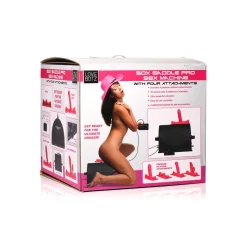 LOVE BOTZ - 50X Saddle Pro Machine Sexuelle avec 4 Accessoires - Noir