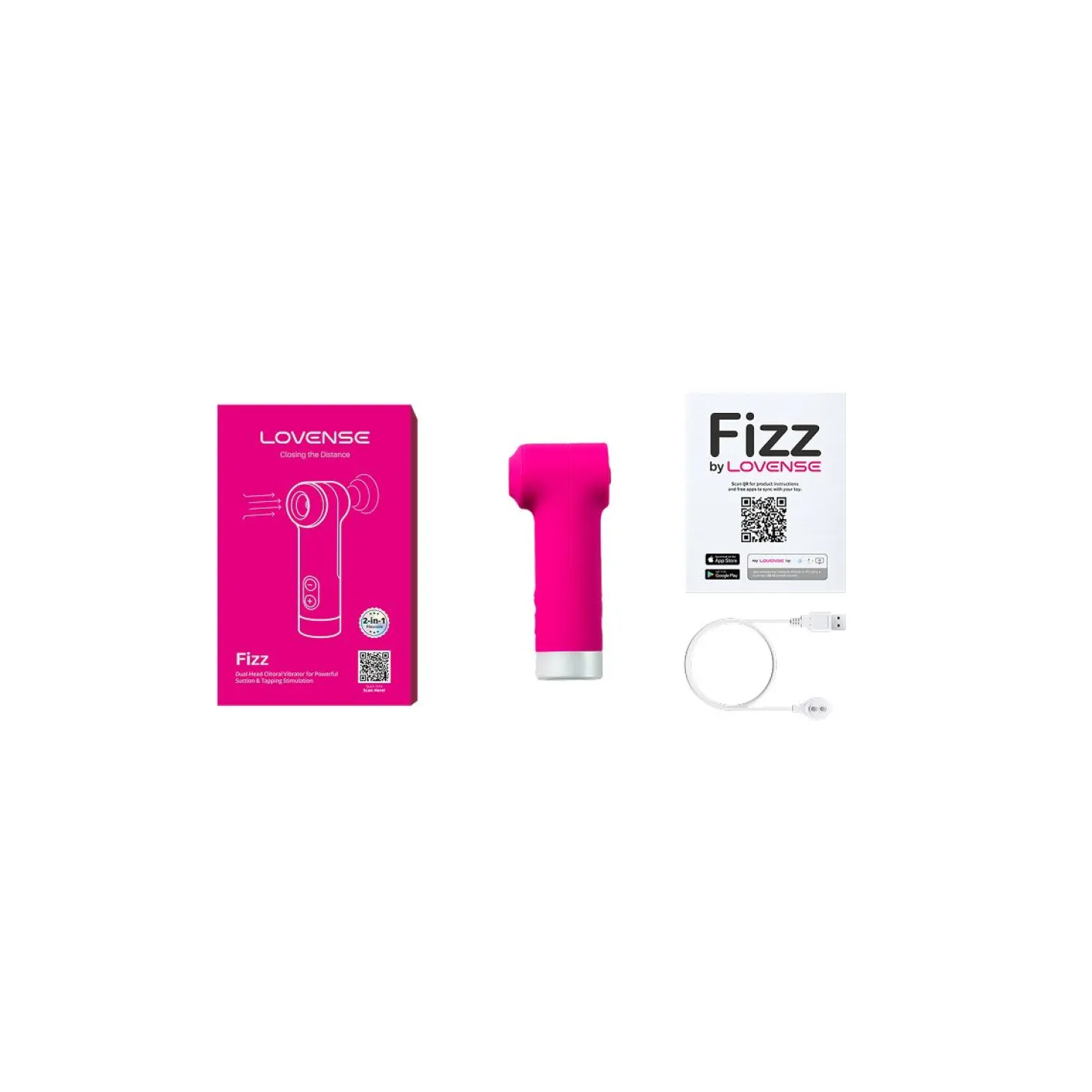Lovense - Fizz Vibromasseur Clitoridien Suction Tapping - Rose