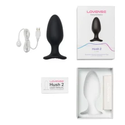 Lovense - Hush 2 Plug Anal Vibrant Avec Application - Noir