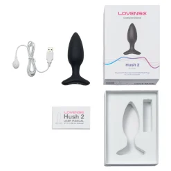 Lovense - Hush 2 Plug Anal Vibrant Avec Application - Noir