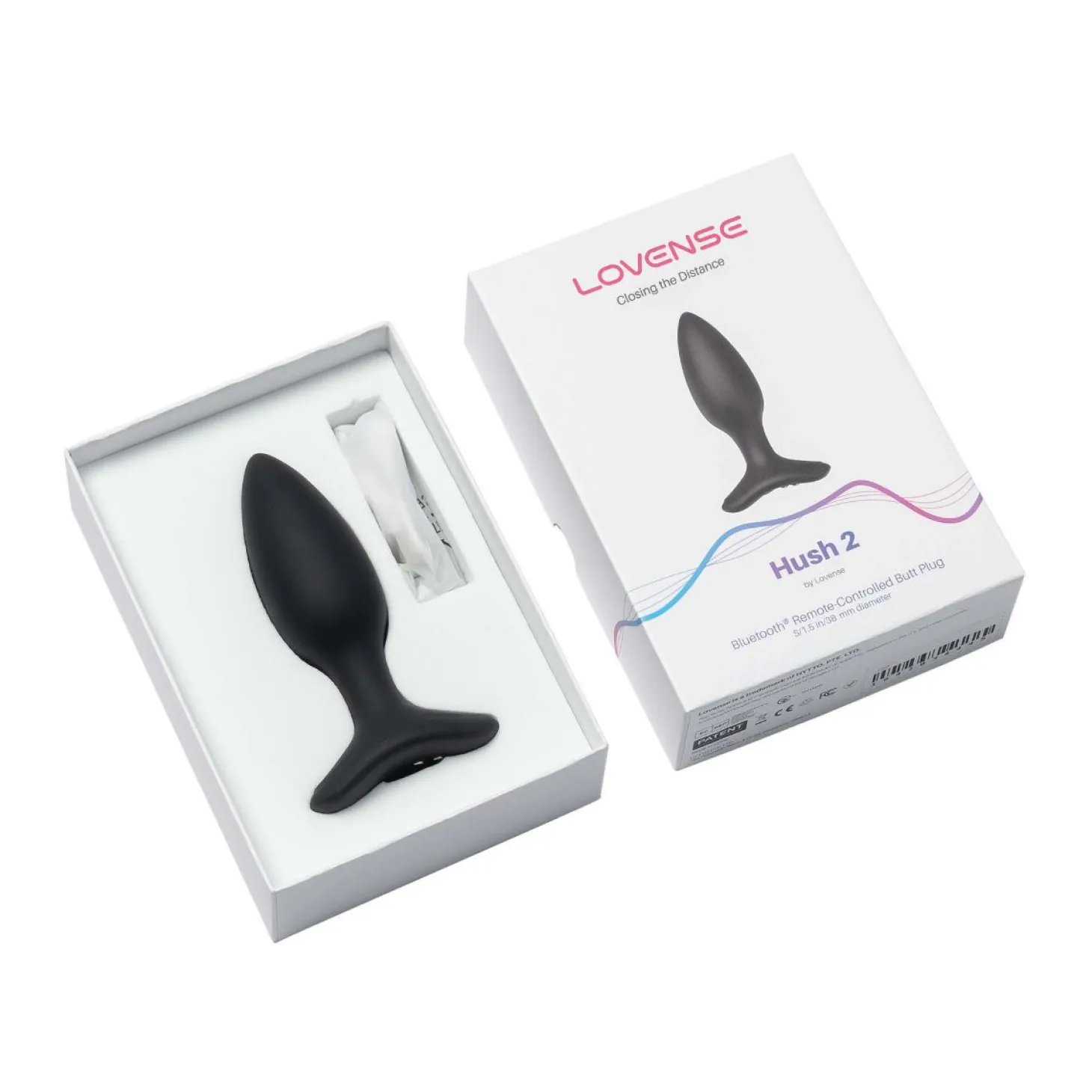 Lovense - Hush 2 Plug Anal Vibrant Avec Application - Noir