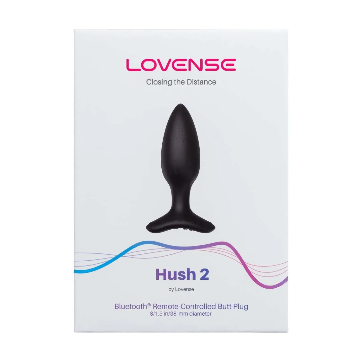 Lovense - Hush 2 Plug Anal Vibrant Avec Application - Noir