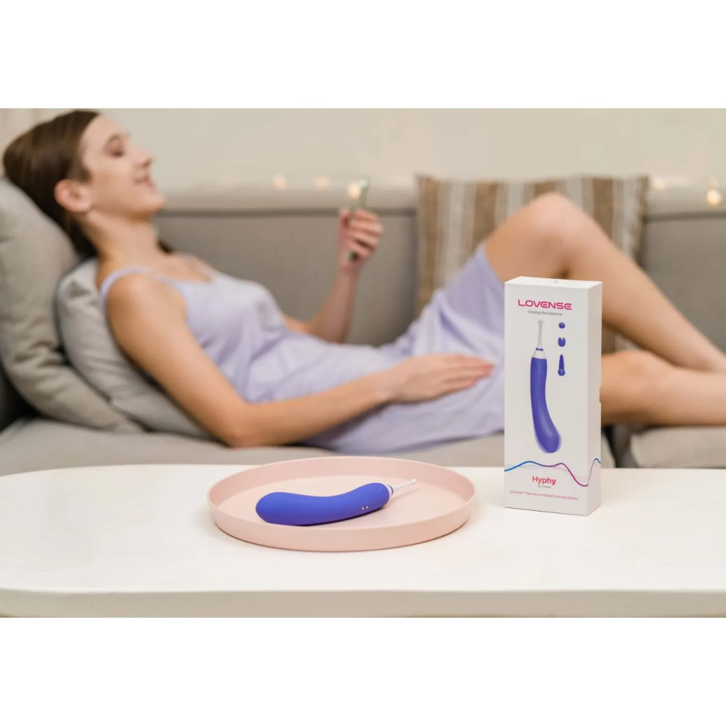 Lovense - Hyphy Vibromasseur clitoridien et pour point G avec deux extrémités