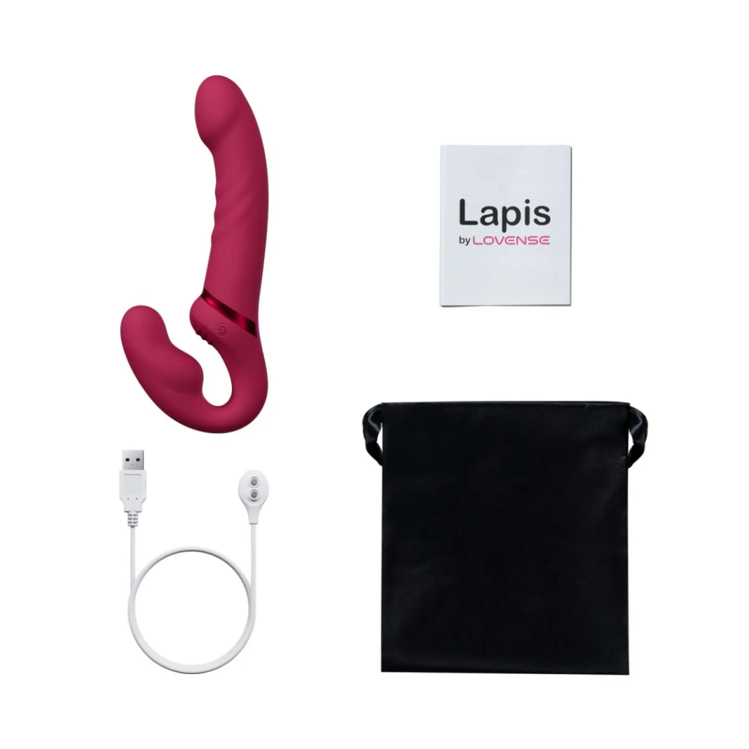 Lovense - Lapis Gode Ceinture Sans Bretelles - Rose