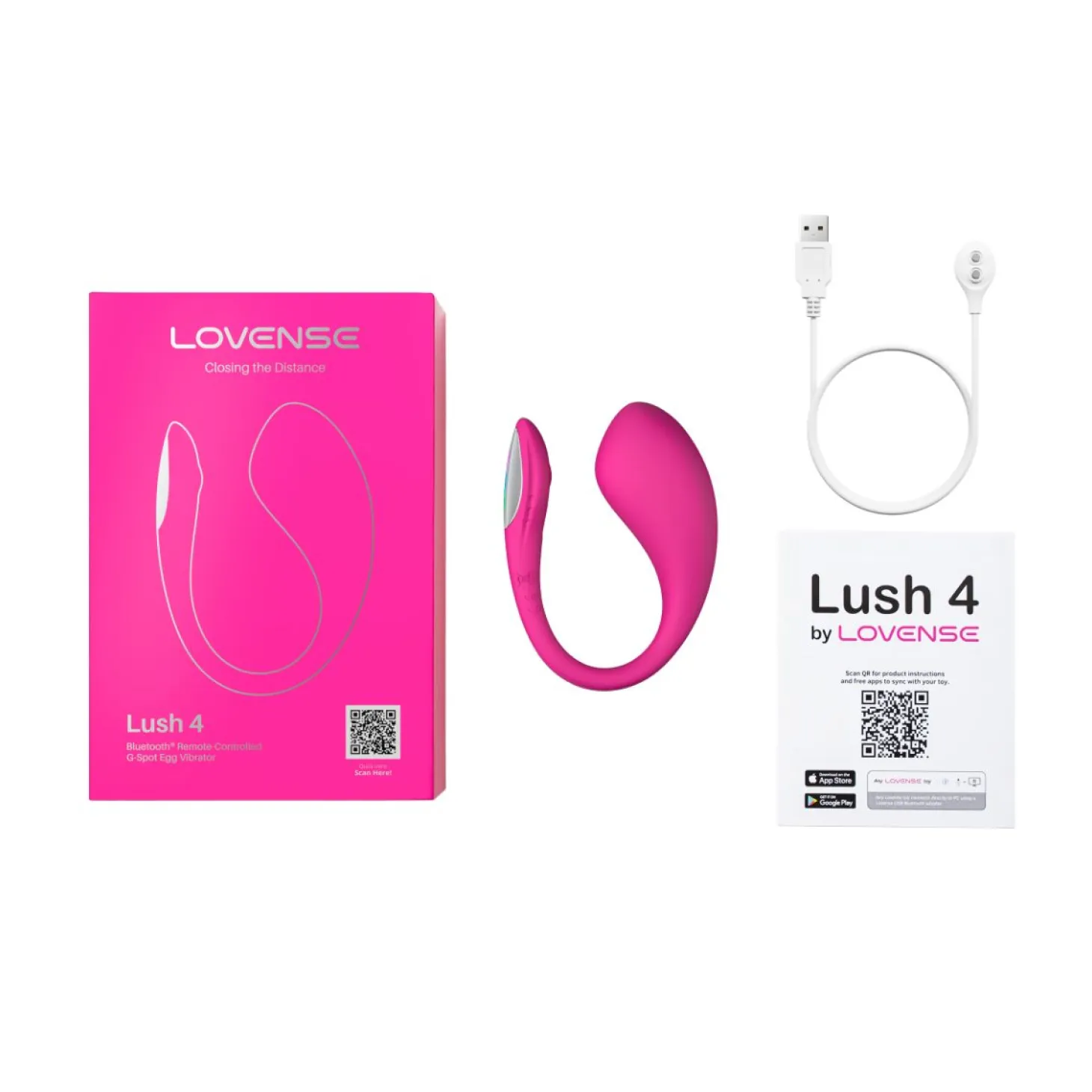 Lovense Lush 4 - Œuf vibrant - Rose