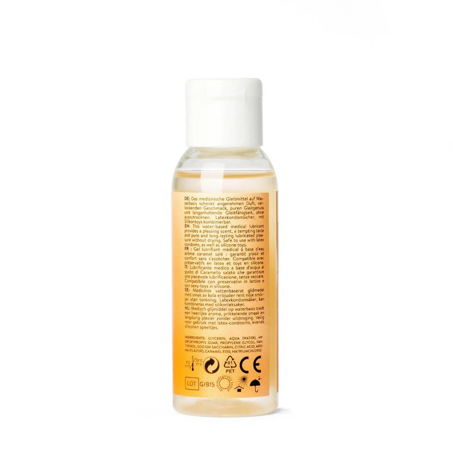 Lubrifiant à base d’eau saveur caramel beurre salé